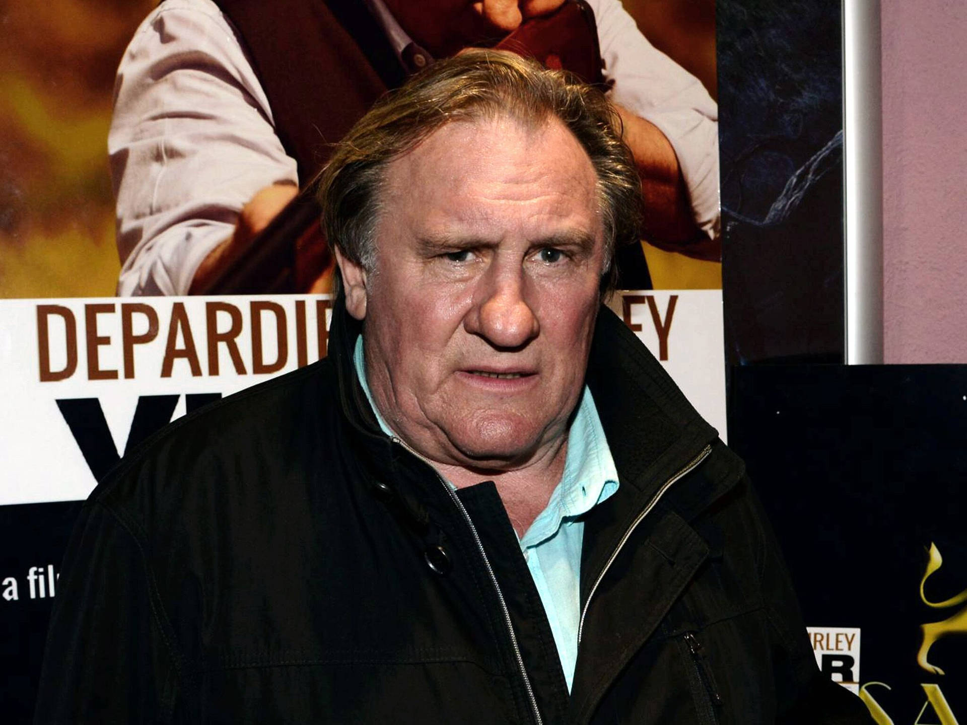 Captivating Gerard Depardieu in Iconic Movie Poster Wallpaper
