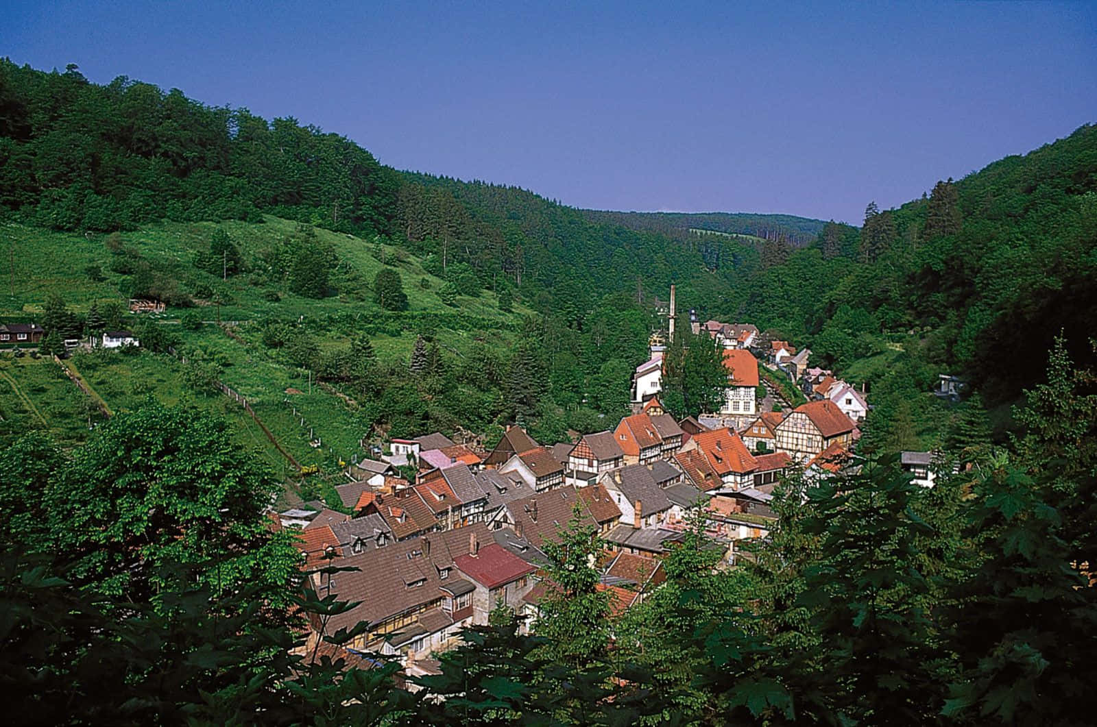 Beautiful Scenic View of a German Village