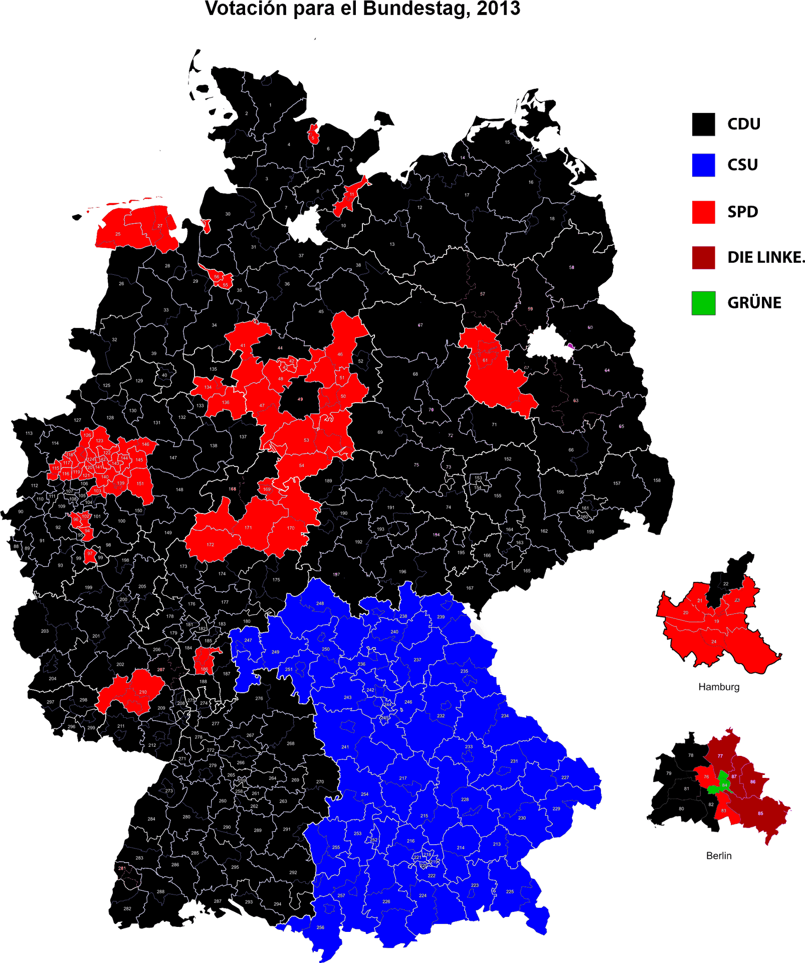 German Bundestag Election Map2013 PNG