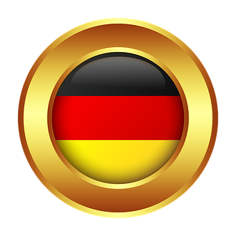 German Flag Button Icon PNG