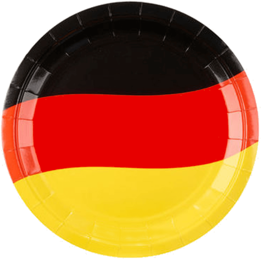 German Flag Paper Plate PNG