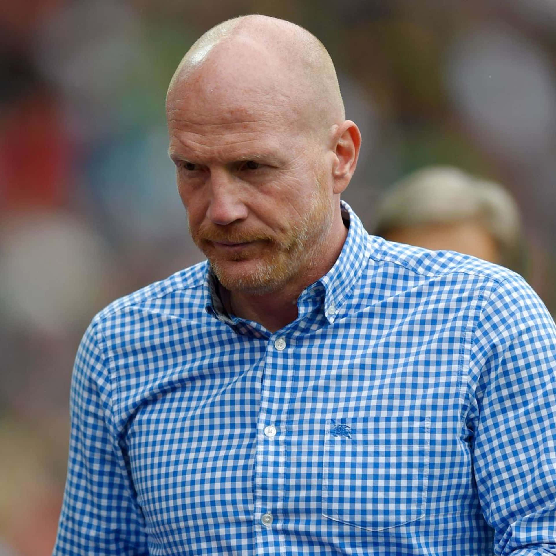 Tysk fodboldofficiel Matthias Sammer i dårligt humør. Wallpaper