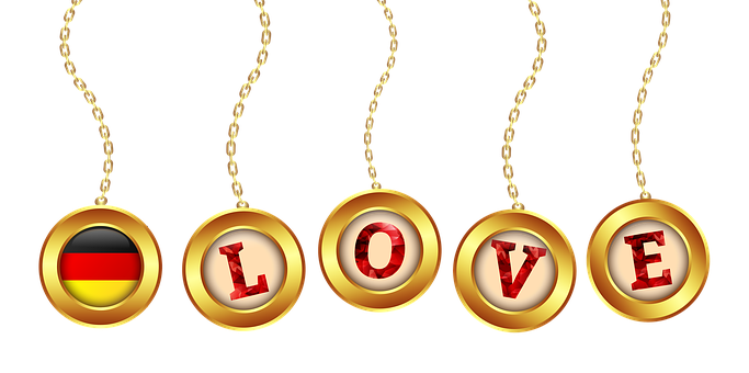 German Love Pendant Design PNG