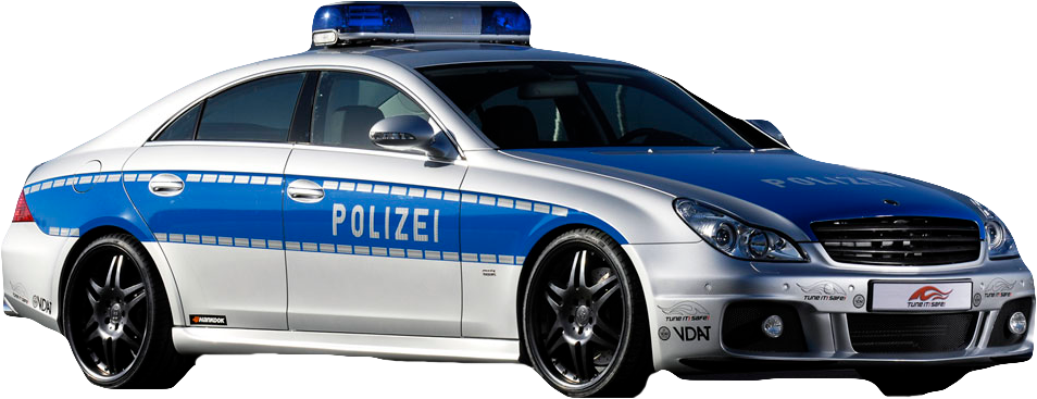 German Police Car Side View PNG