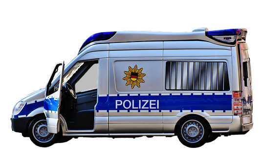German Police Van Isolated PNG