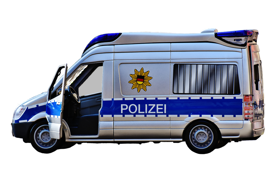 German Police Van Side View PNG