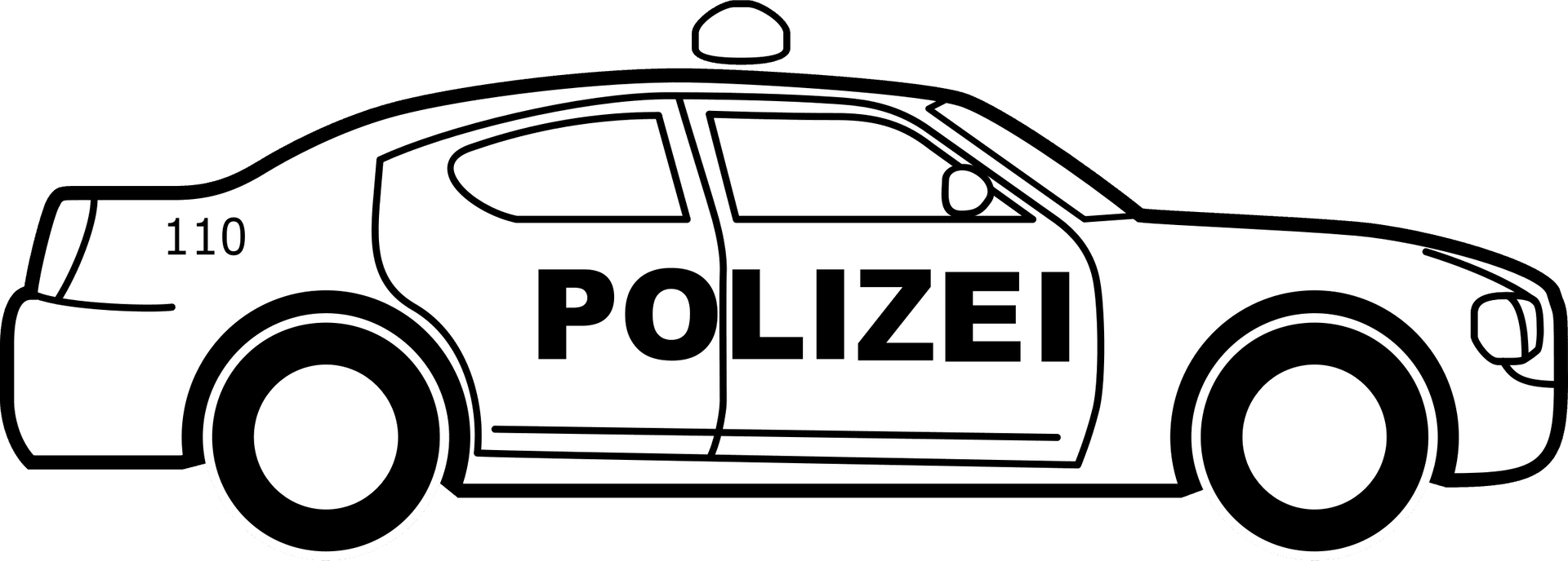 German Polizei Police Car Vector PNG
