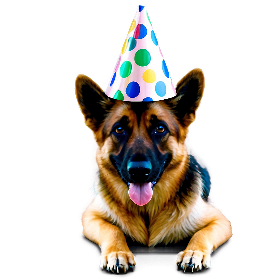 German Shepherd Birthday Party Png Dht PNG