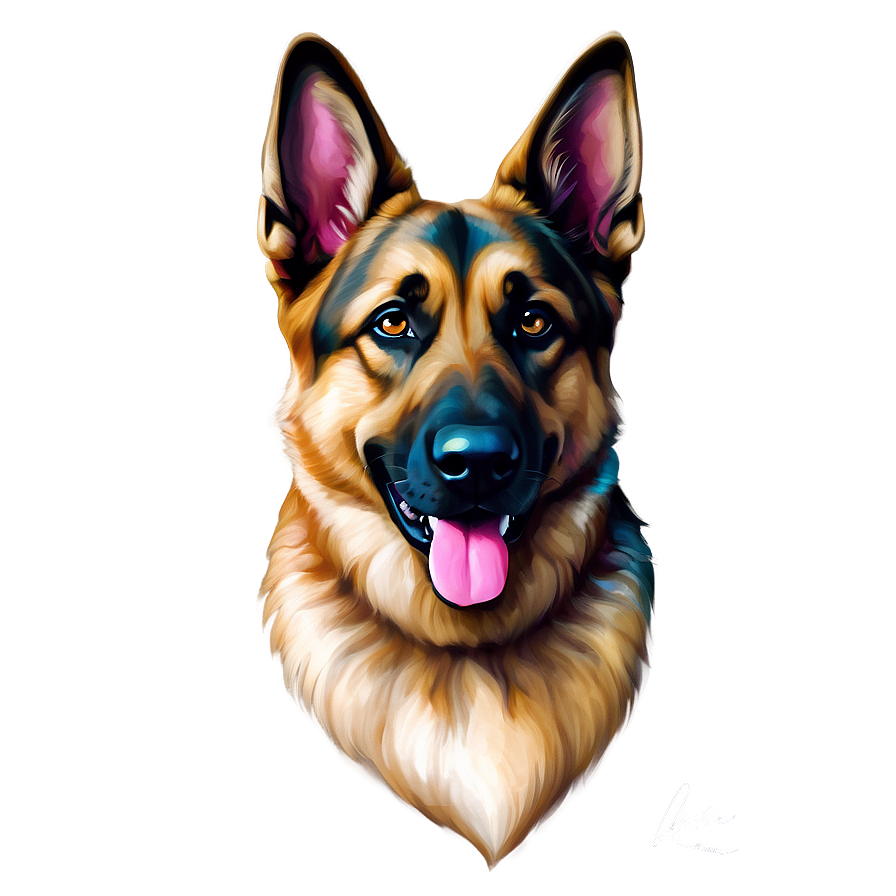 Download German Shepherd Portrait Png 40 | Wallpapers.com