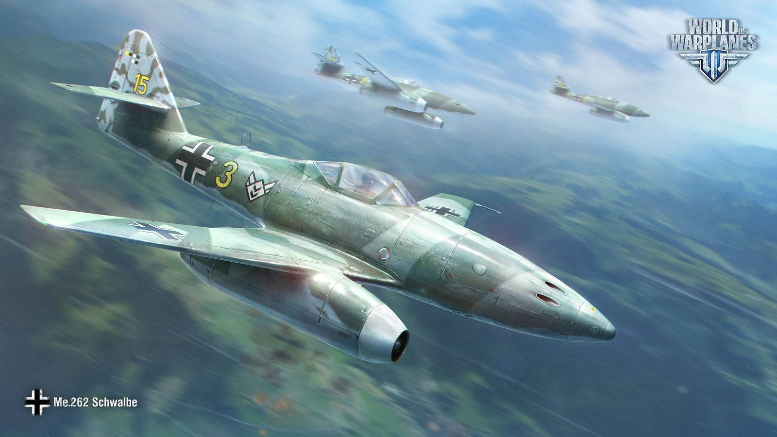 German Ww2 Fighters Over The Mountains Wallpaper