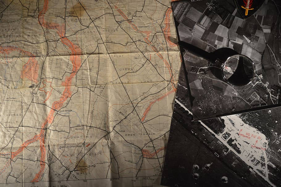 German WW2 Fighters Strategic Map Wallpaper