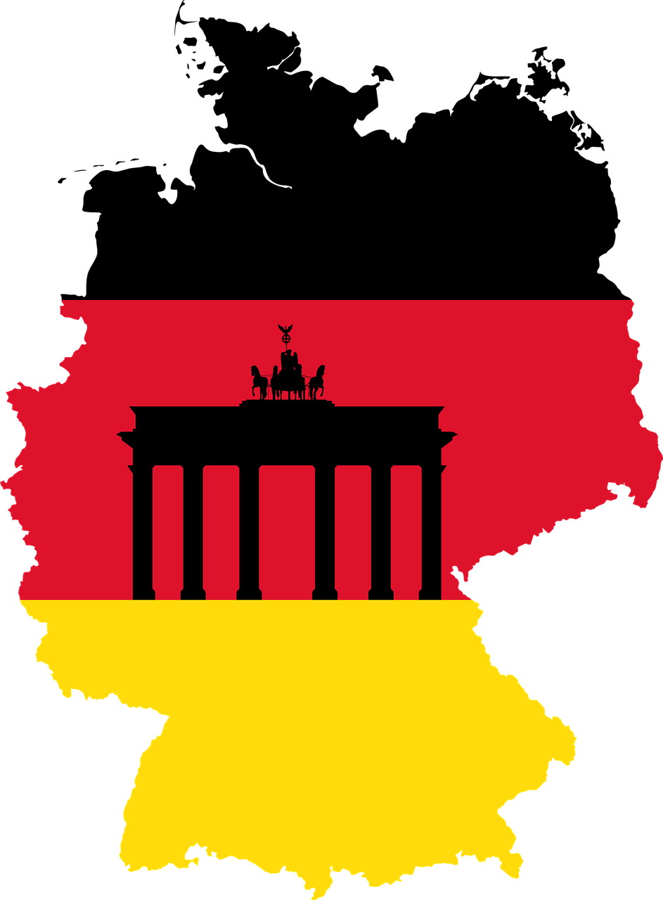 Germany Flag Brandenburg Gate Silhouette PNG