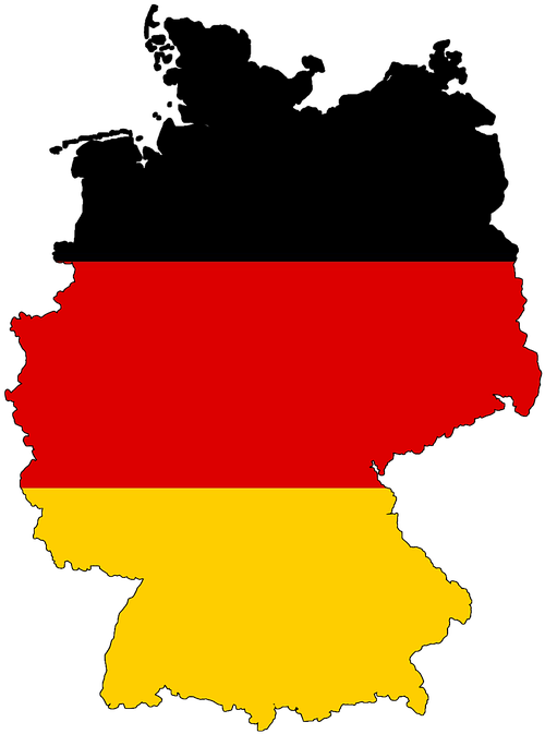 Germany Flag Map Outline PNG