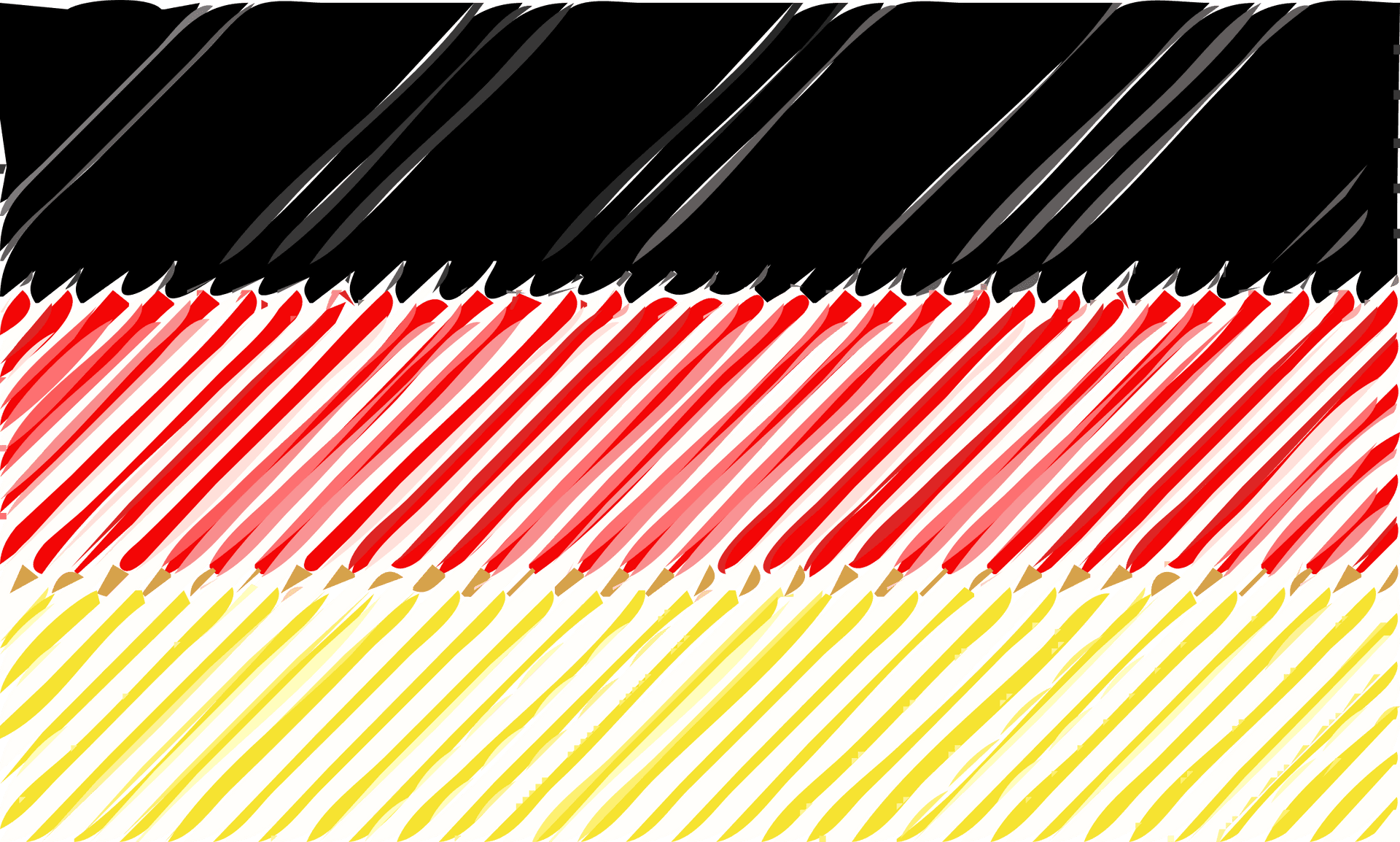 Germany Flag Scribble Art PNG