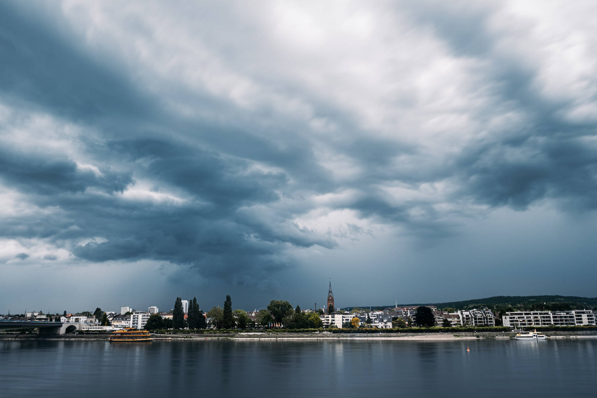 Germany Gloomy Weather Dramatic Cloudy Sky Wallpaper