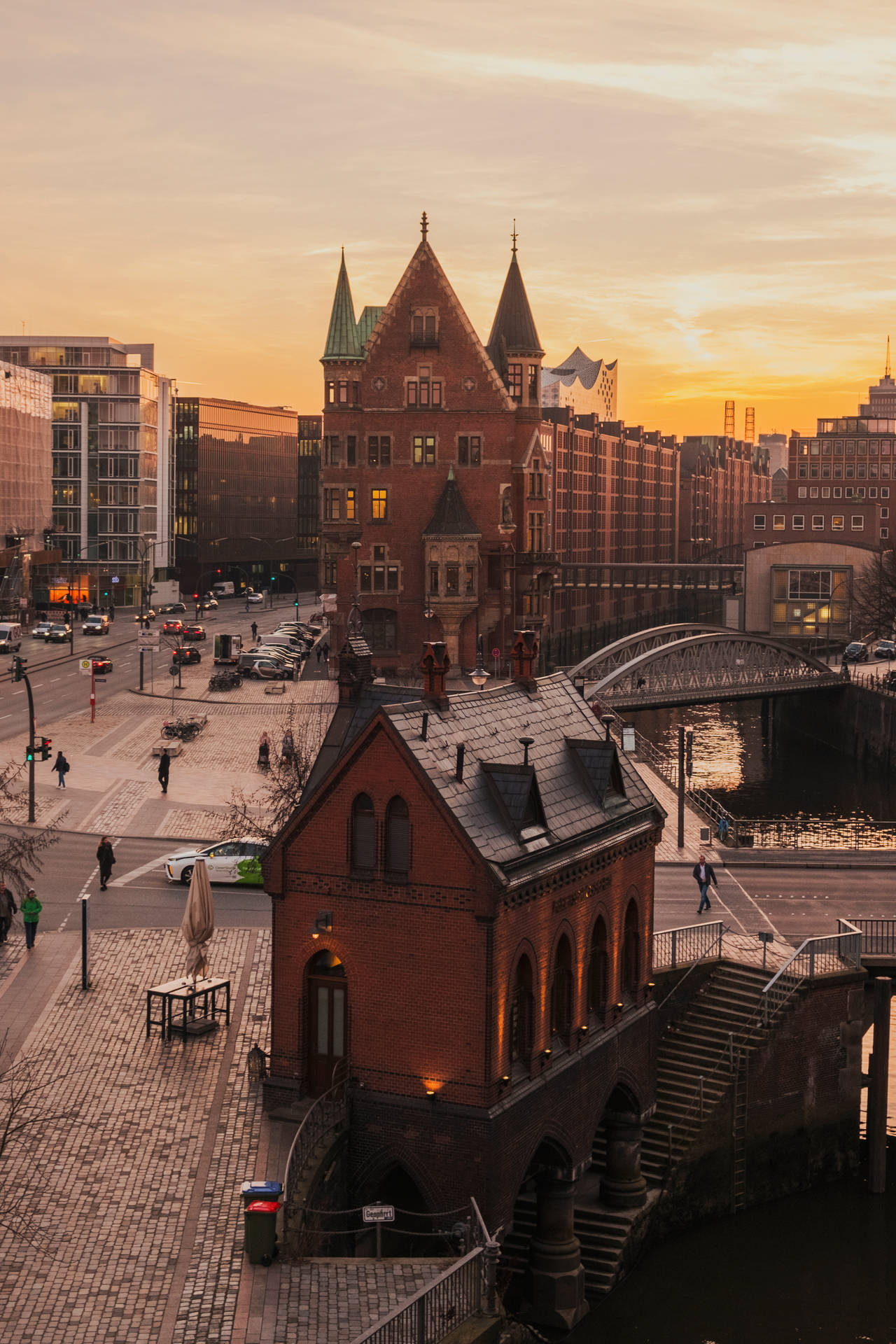 Germany Hamburg Buildings Sunset Picture