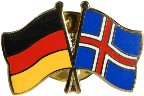 Germany Iceland Flag Pins Friendship PNG