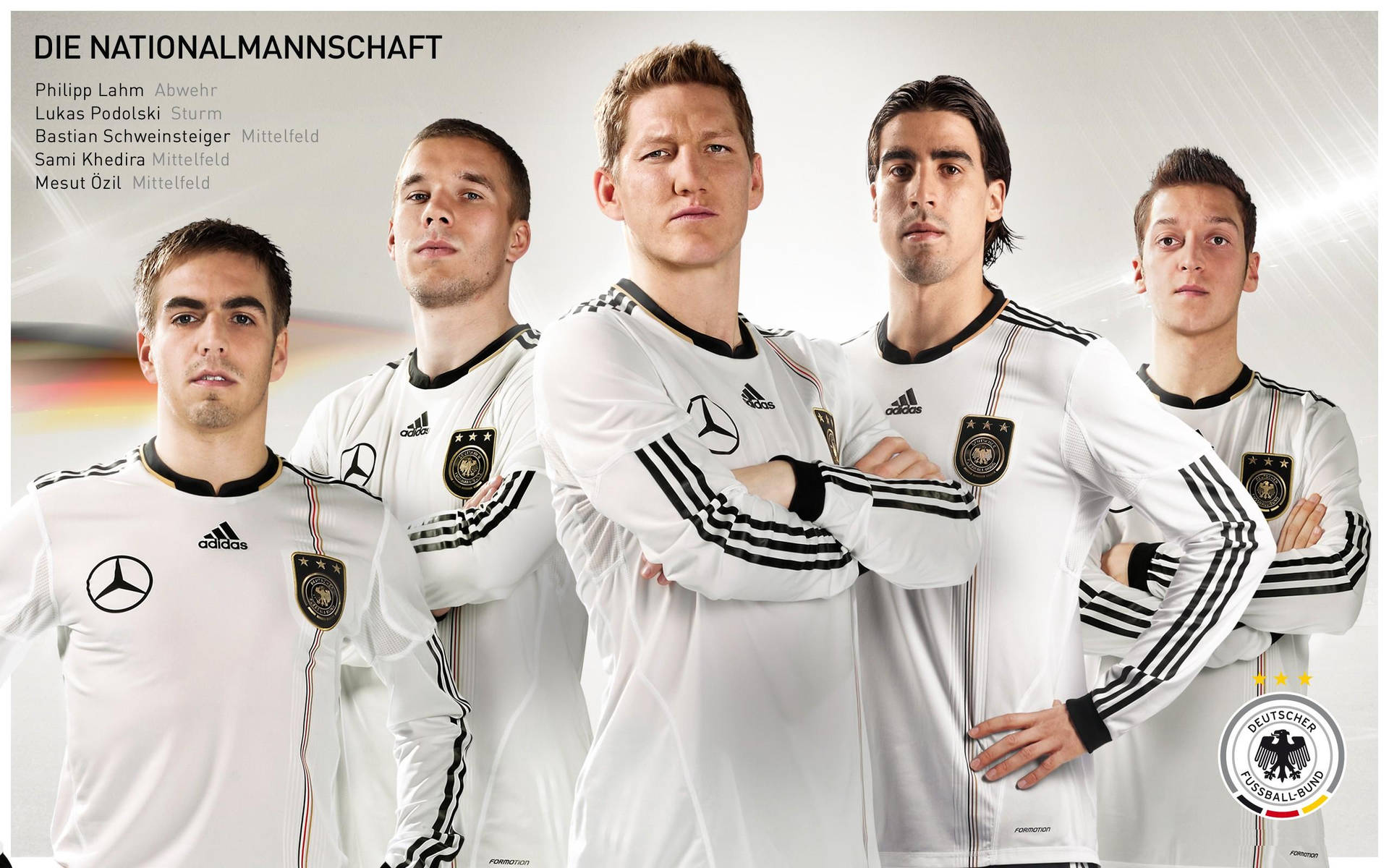 Germany National Football Team Players In White Jersey