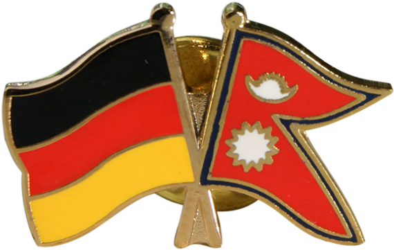 Germany Nepal Friendship Pin PNG