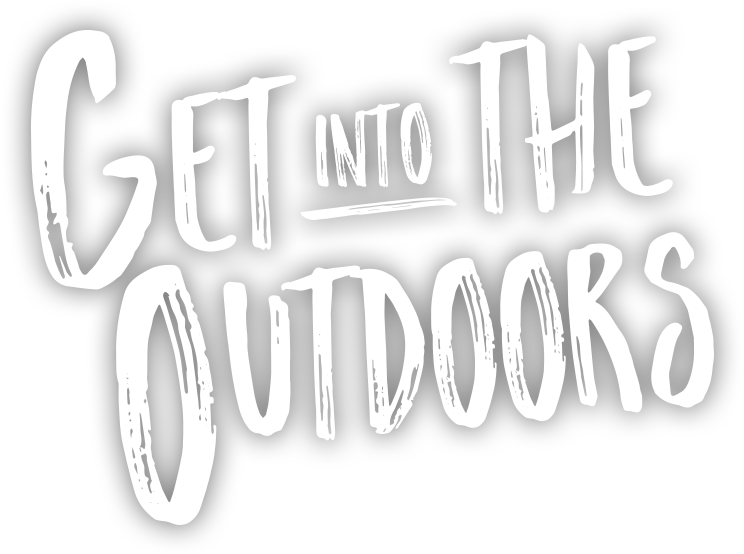 Get Into The Outdoors Text Graphic PNG