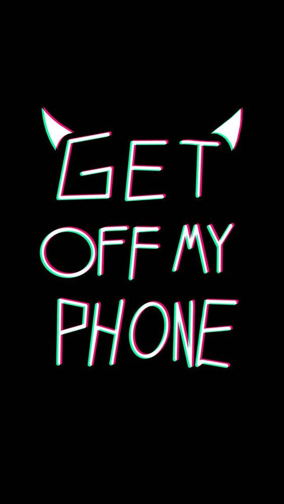 Get Off My Phone Devil Horns Wallpaper