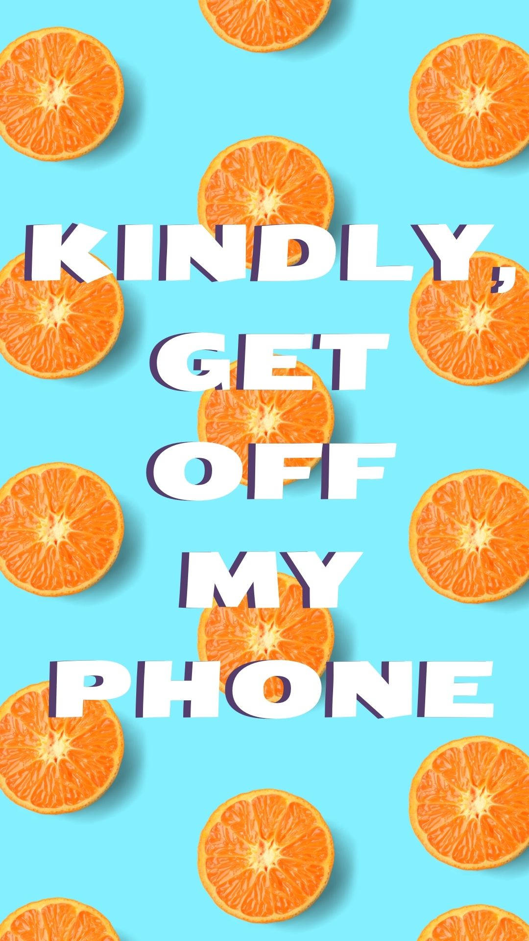 An Abstract Depiction of Intrusion: Oranges Invading a Phone Wallpaper