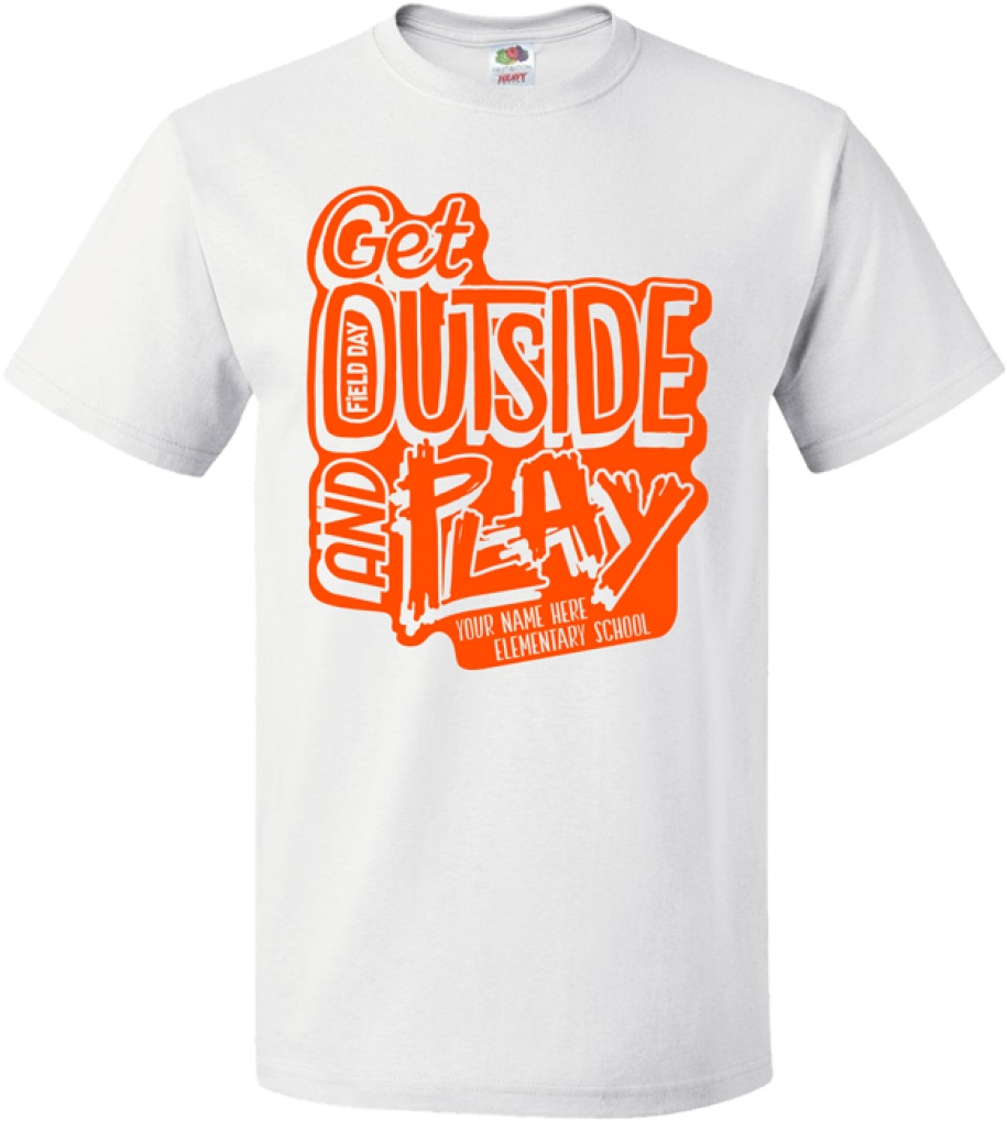 Get Outside And Play Elementary School T Shirt Design PNG