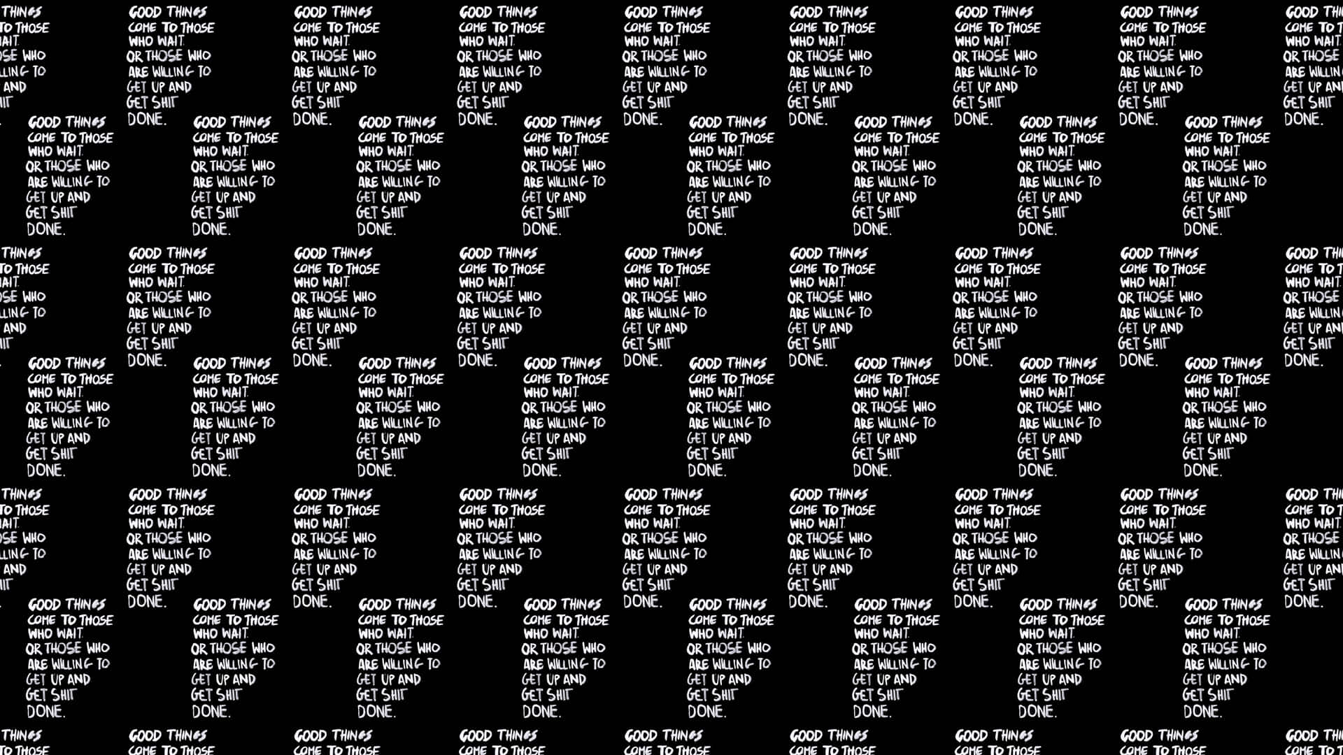 En sort og hvid mønster med ord på den. Wallpaper