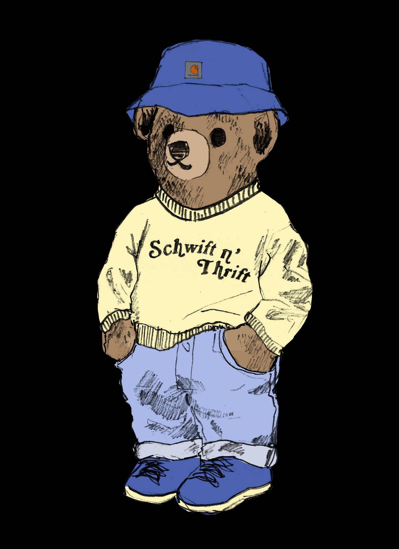 Get Thrifty Cute Bear Mascot Wallpaper