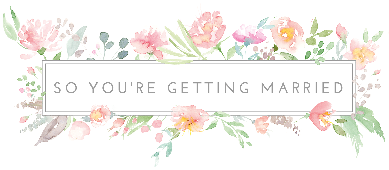 Getting Married Floral Announcement PNG