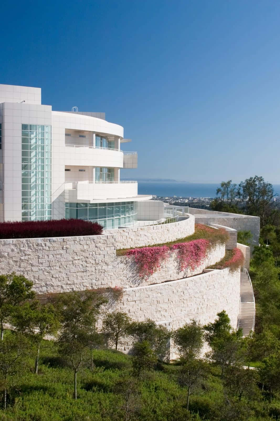 Getty Center Architectuur Landschap Achtergrond