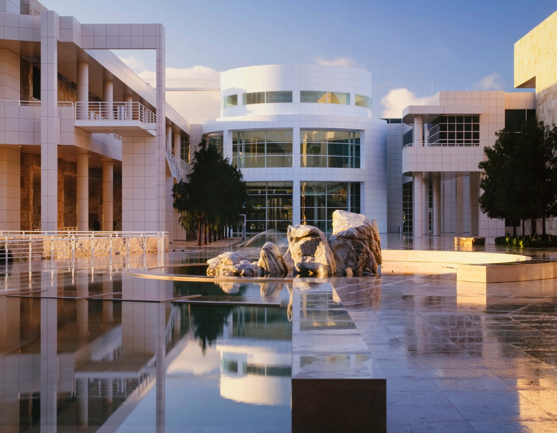 Download Getty Center Architecture Reflection Wallpaper 