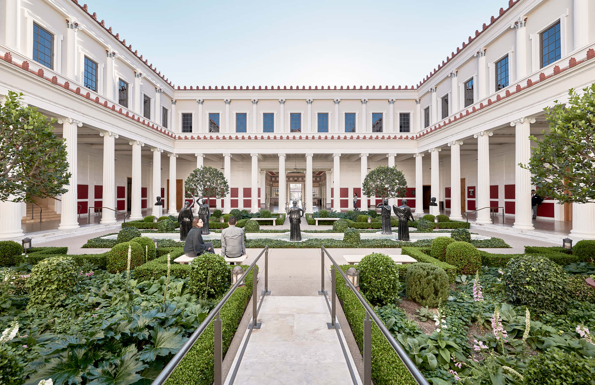 Cour Intérieure Du Getty Center Fond d'écran