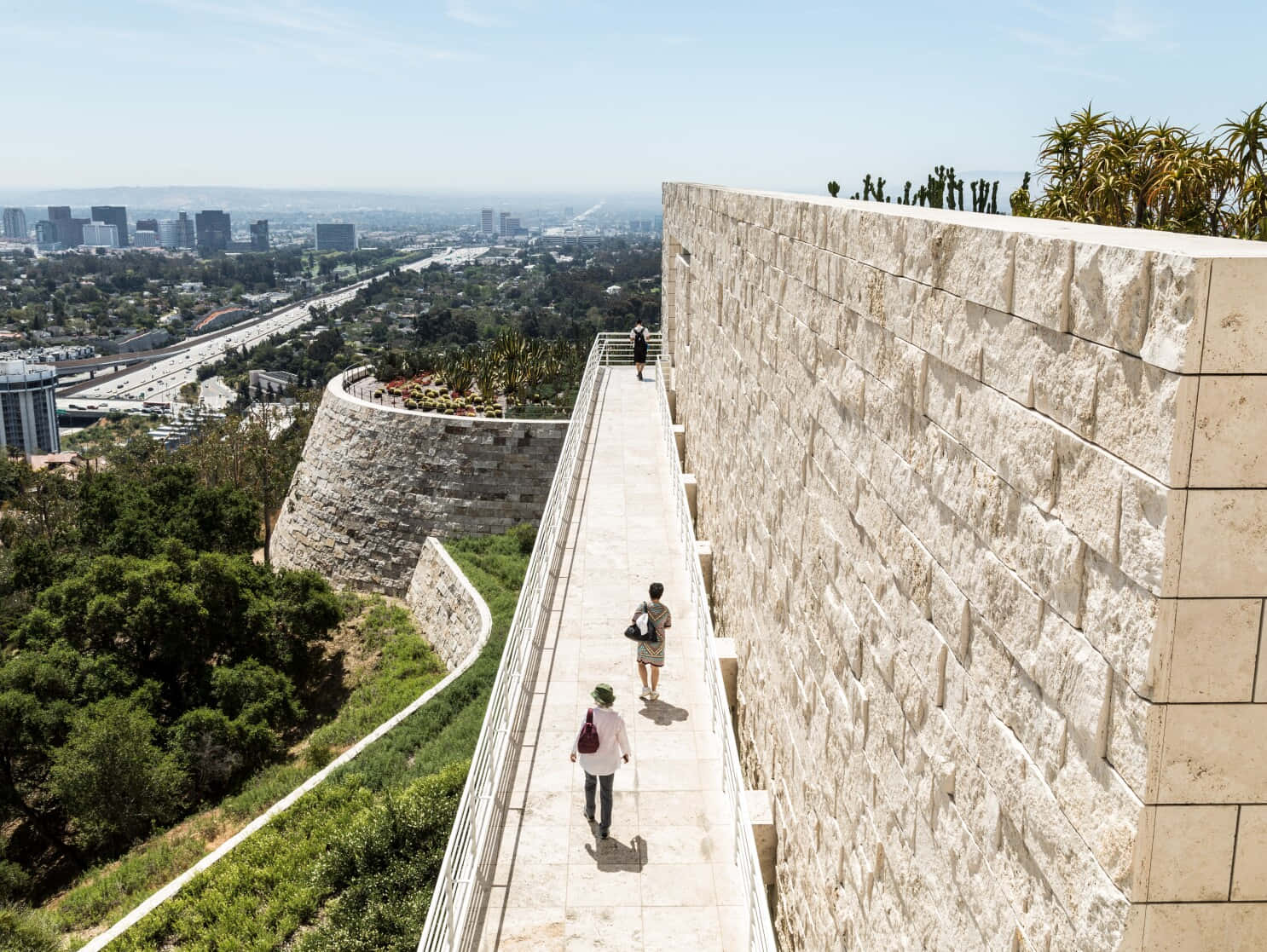 Getty Center Uitzicht Op Los Angeles Achtergrond