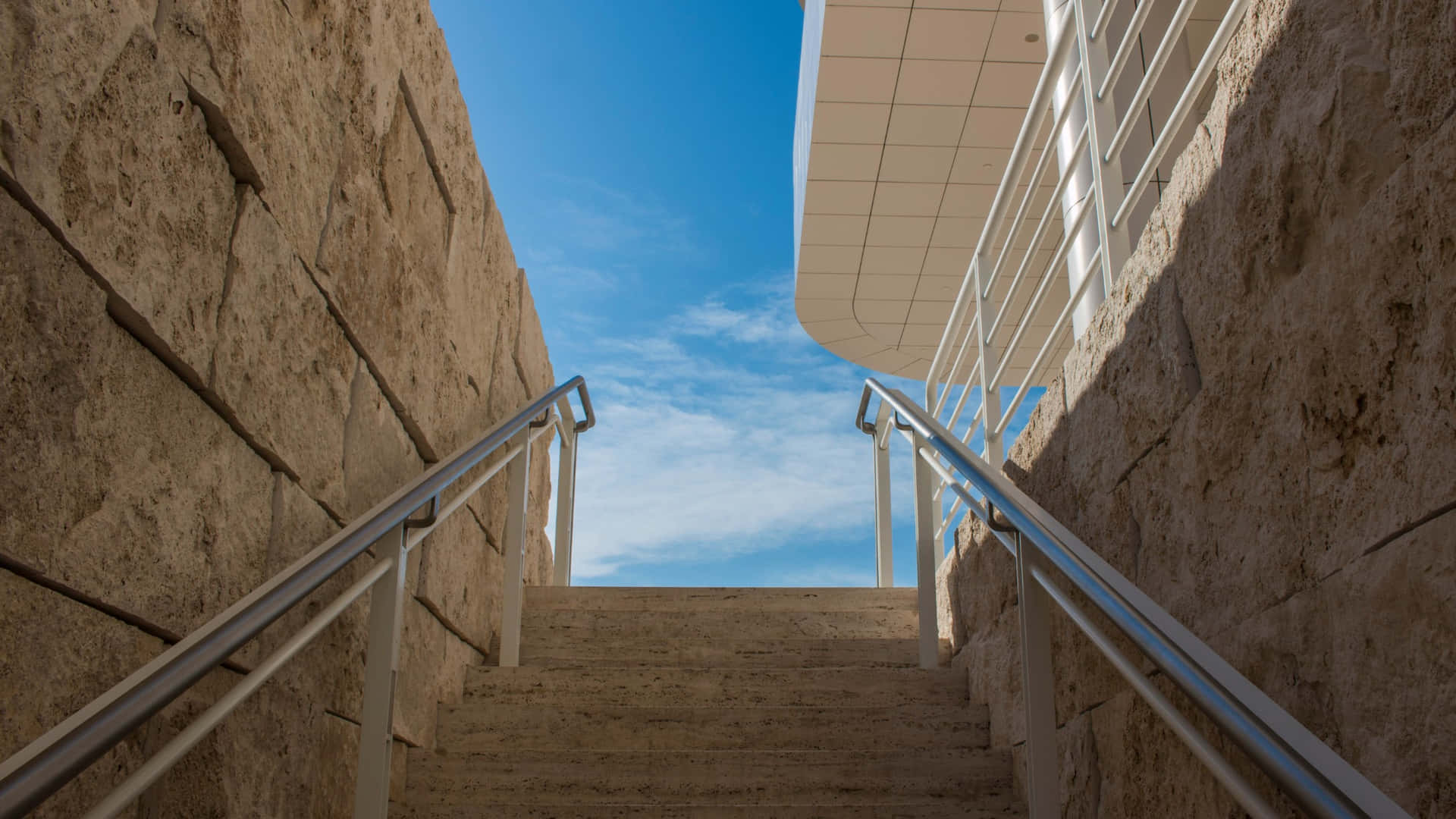 Getty Center Staircase Architecture Wallpaper