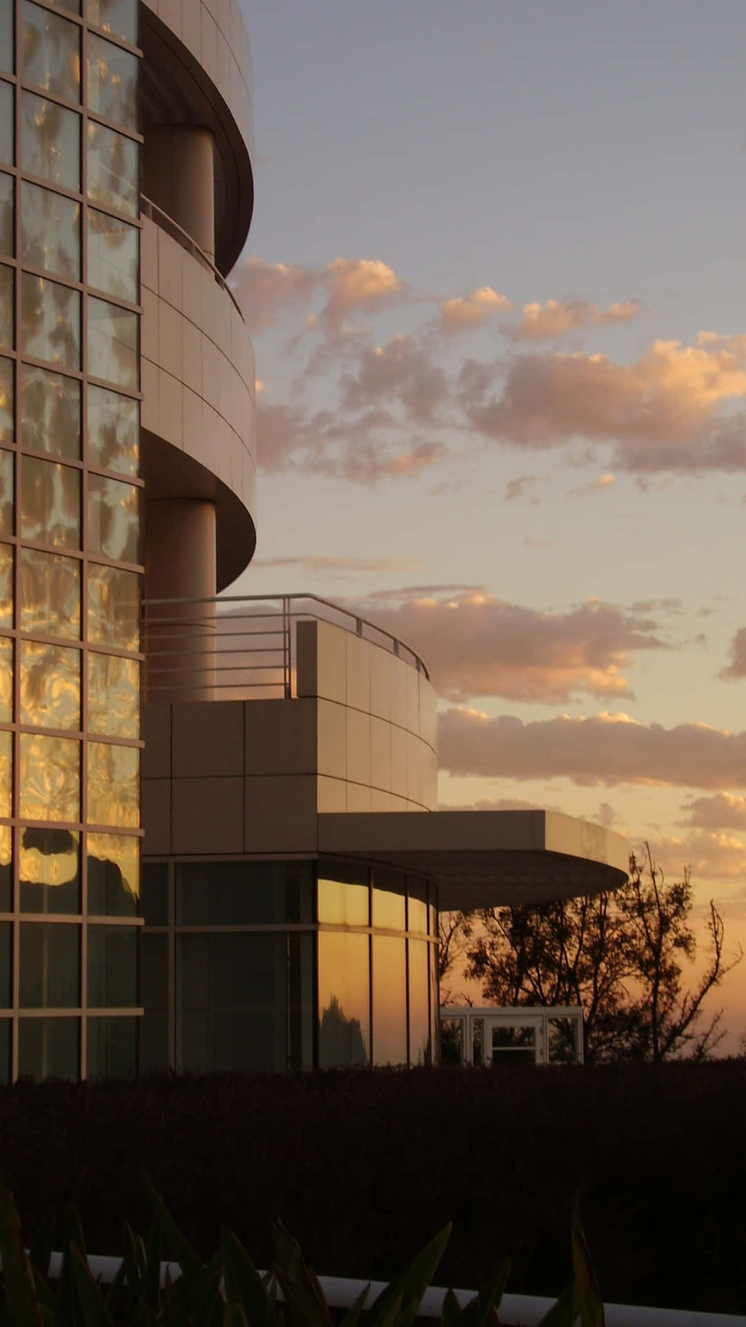 Getty Center Zonsondergang Architectuur Achtergrond