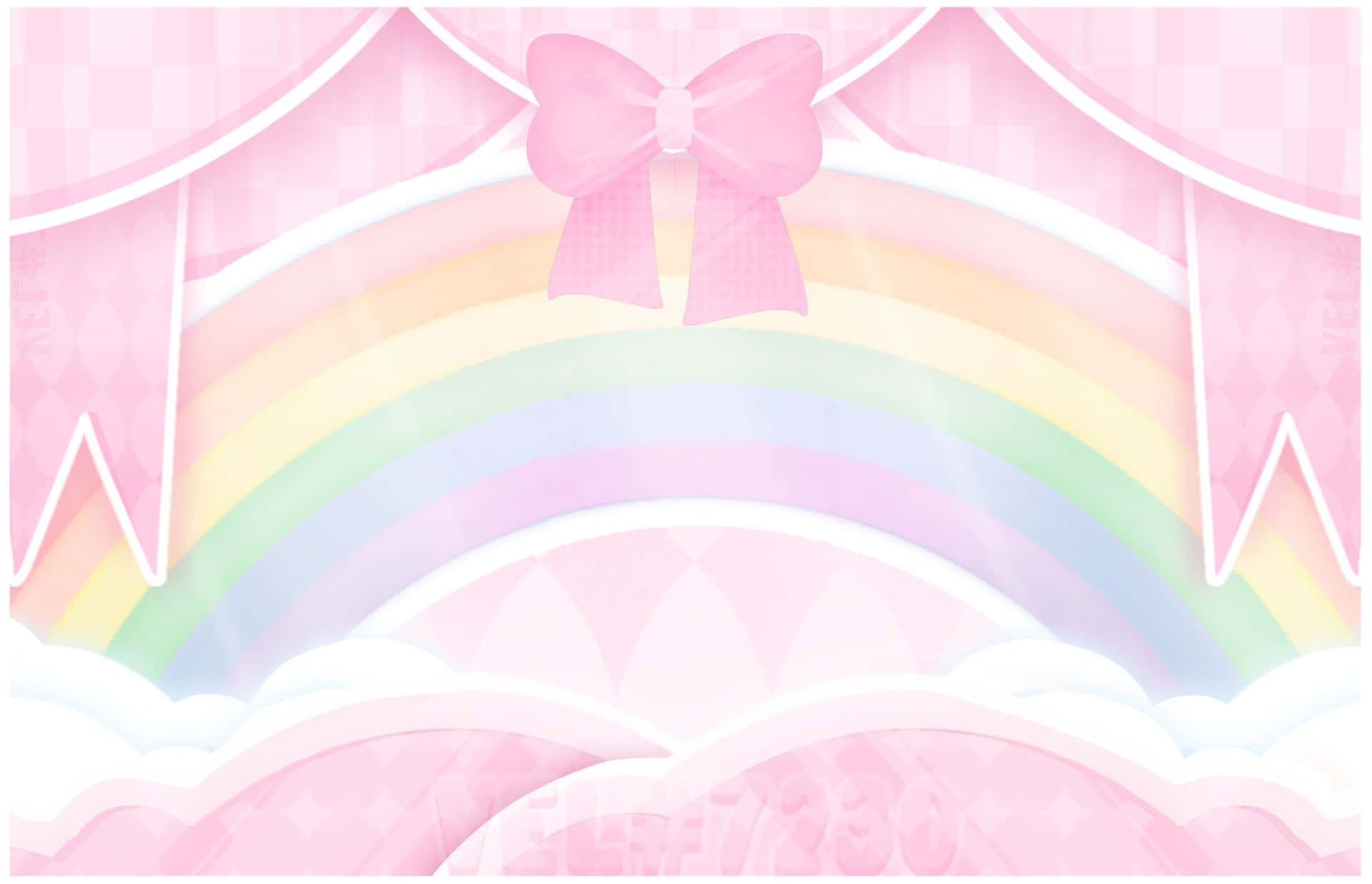 Pink Clouds And Rainbow Gfx Background