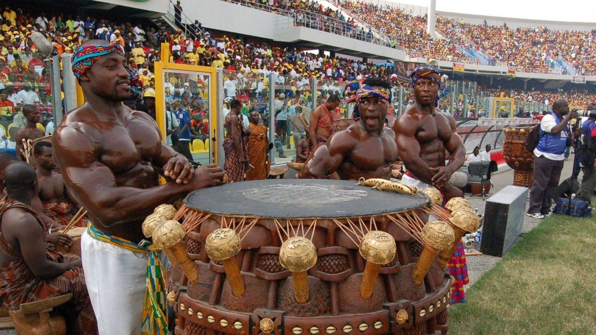 Spettacolo Culturale Del Ghana Sfondo