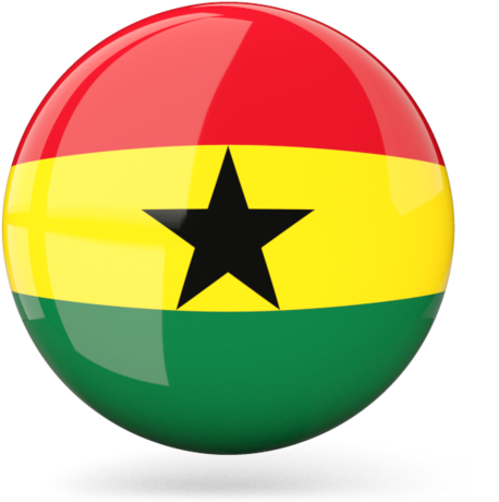 Ghana Flag Sphere Graphic PNG