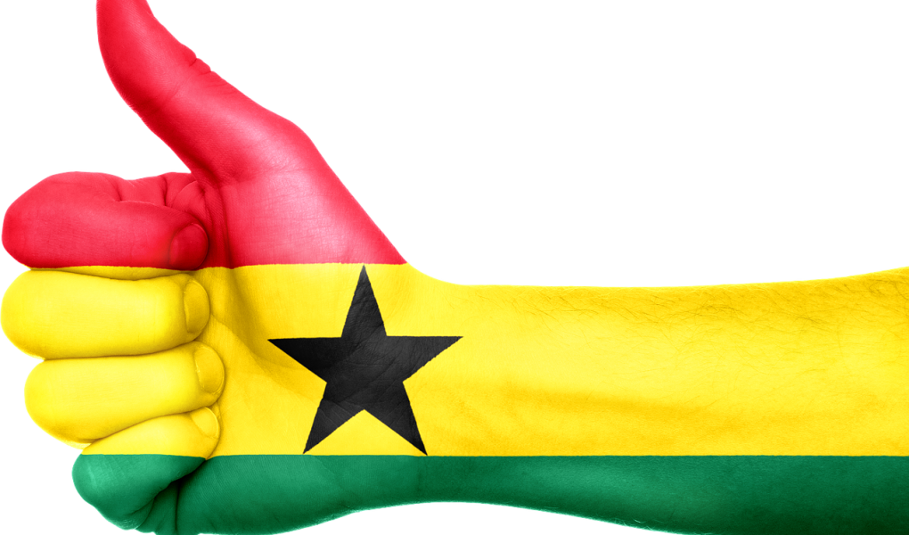 Ghana Flag Thumbs Up Gesture PNG