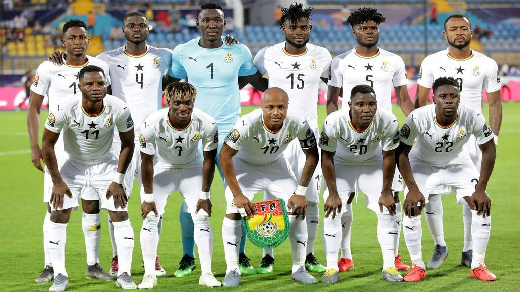 Equiponacional De Fútbol De Ghana En Blanco. Fondo de pantalla