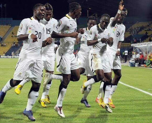 Salto Della Nazionale Di Calcio Del Ghana Sfondo