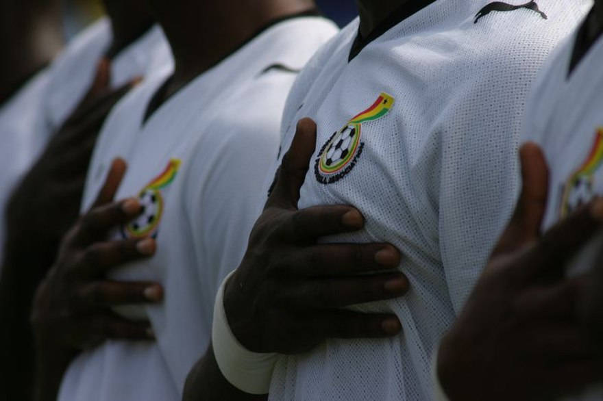 Ghana nationale fodboldhold sang flagdesign tapet Wallpaper