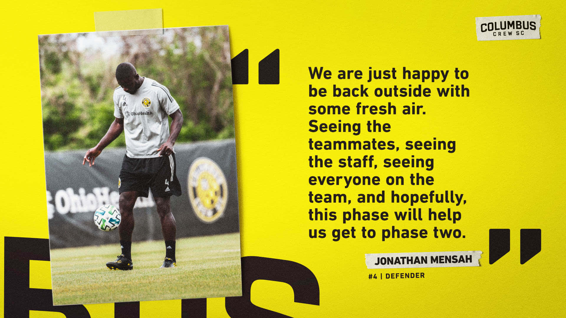 Ghanaischerfußballer Jonathan Mensah Columbus Crew Digitales Poster Wallpaper