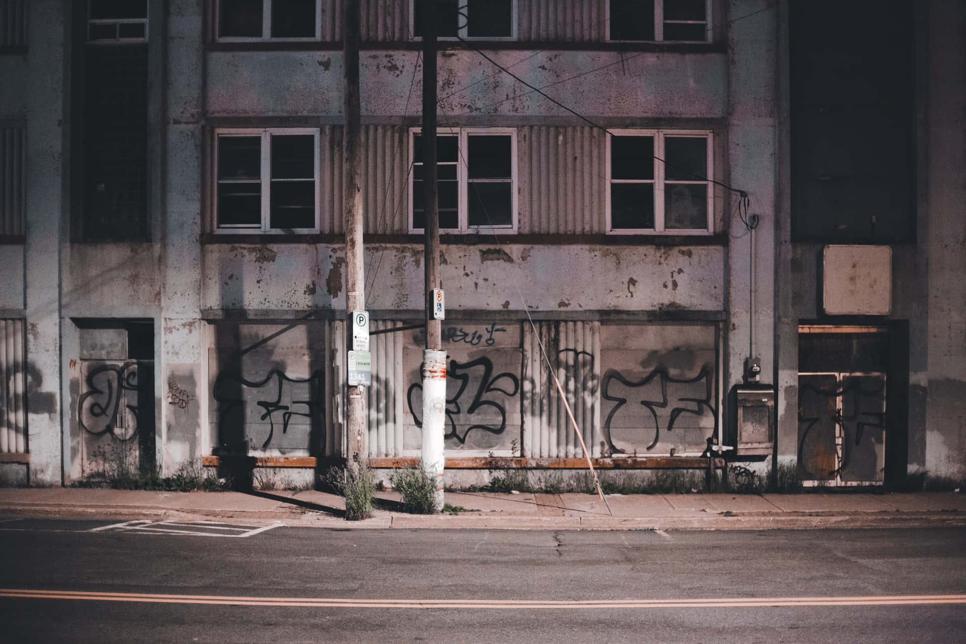 ghetto street at night