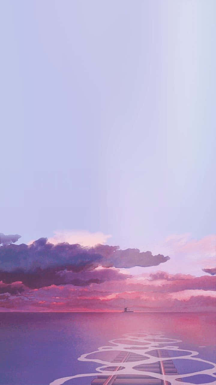 Ghibli Inspired Sunset Sea Wallpaper