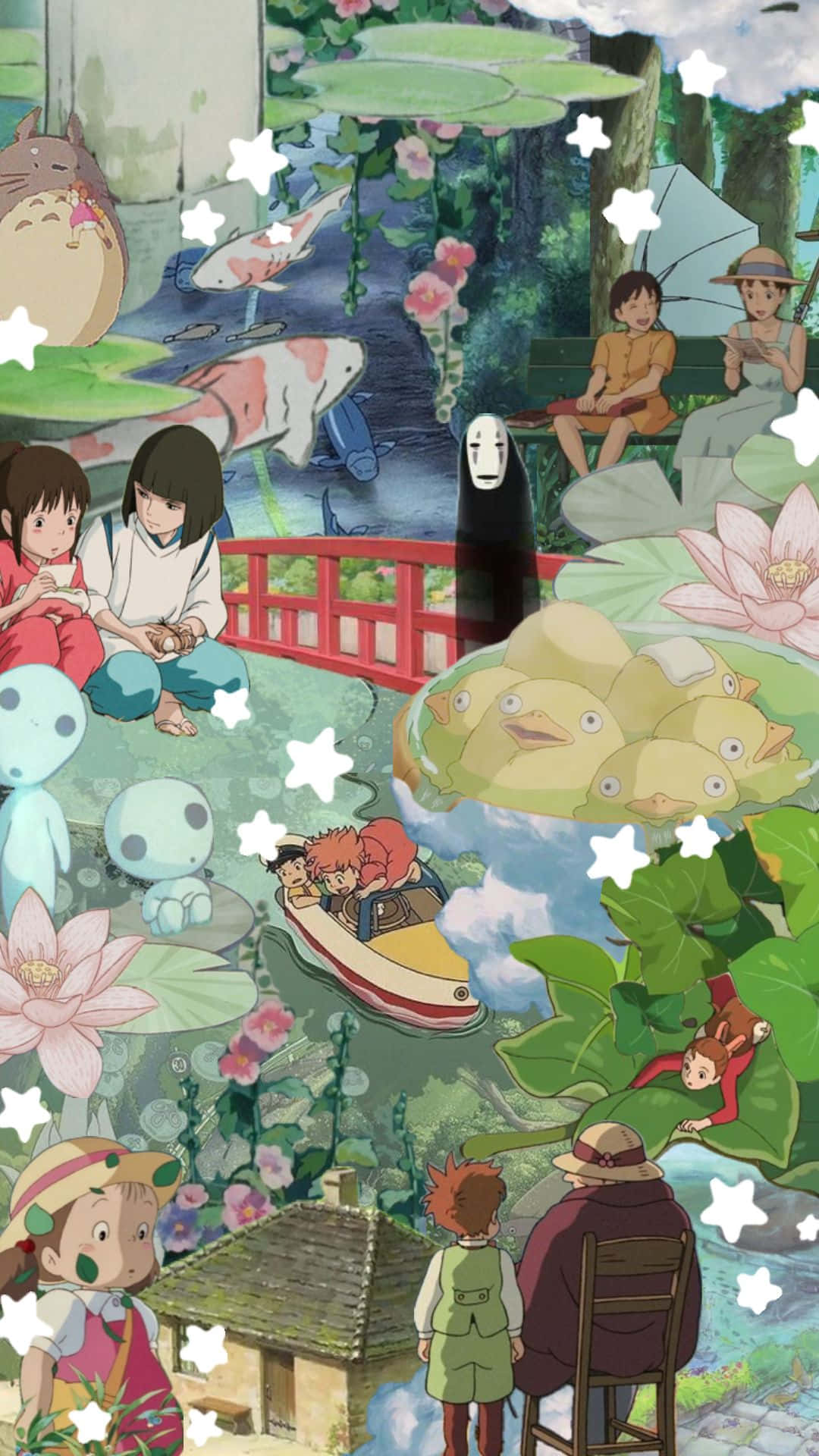 Ghibli Magic Collage Wallpaper