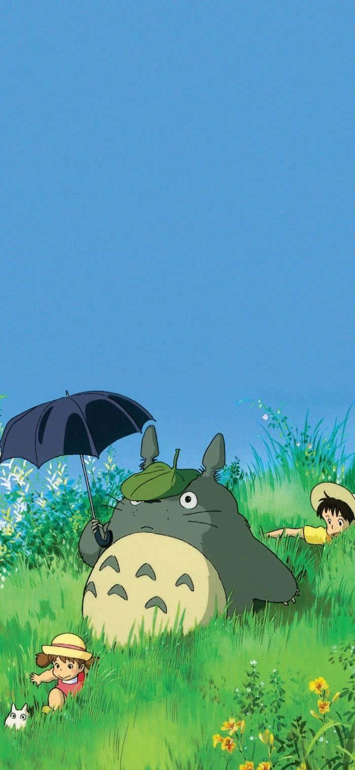 Ghibli Meadow With Totoro Wallpaper