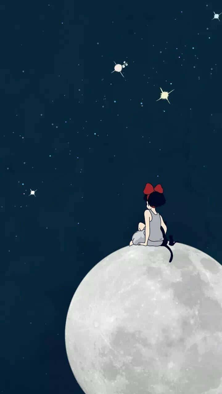 Ghibli Moonlight Serenity Wallpaper