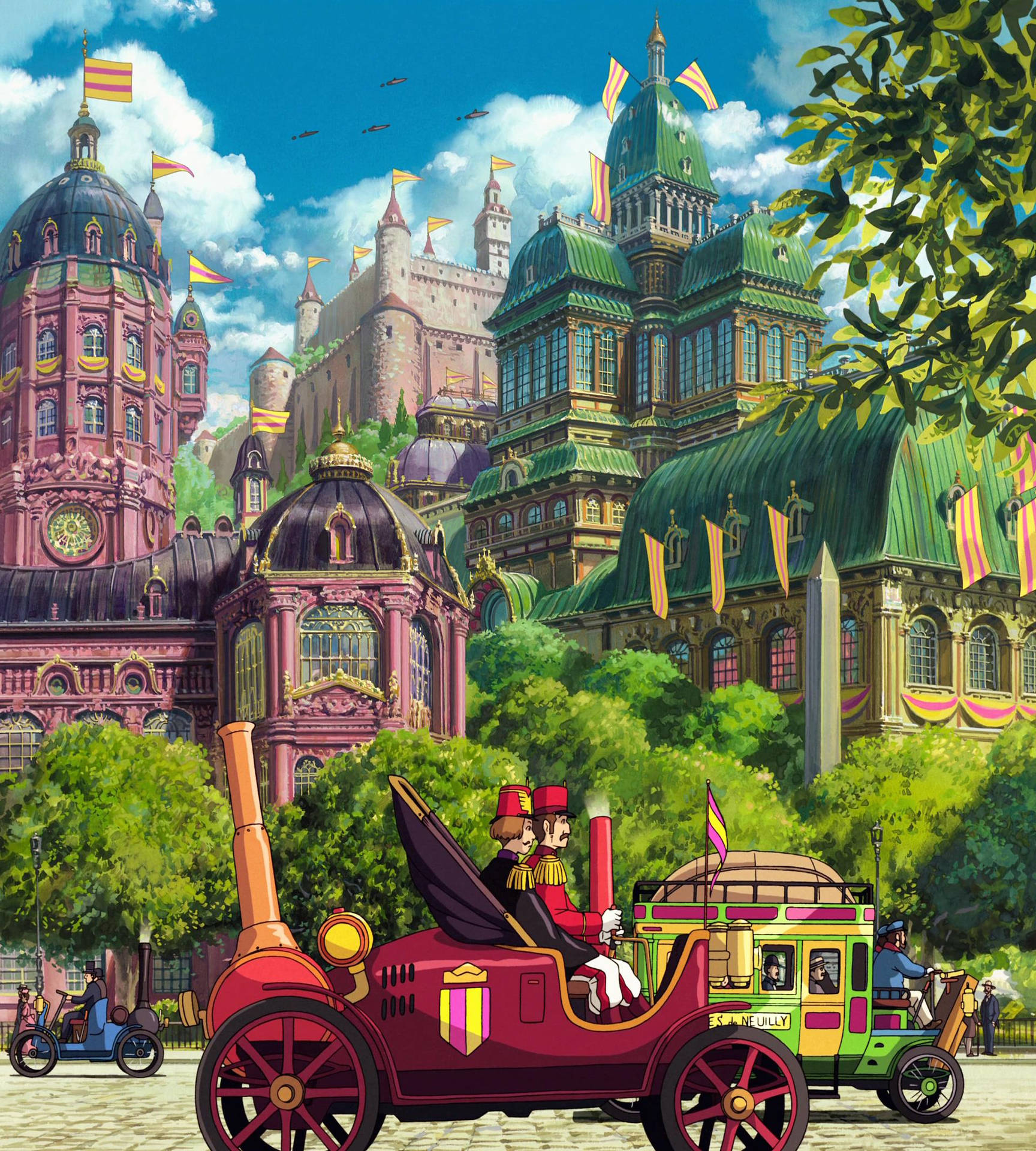 Ghibli Street And Buildings Wallpaper